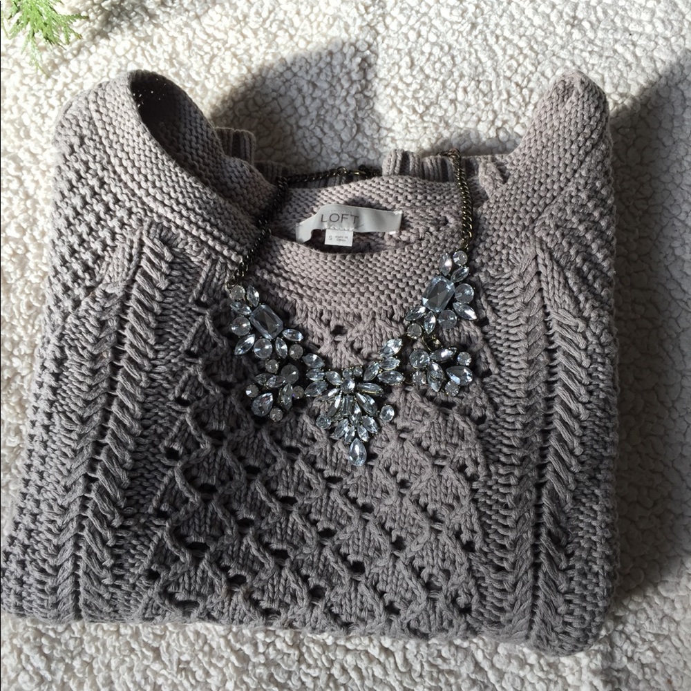 Loft cable knit sweater